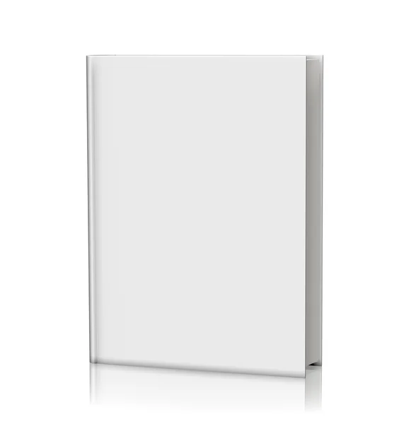 Livro branco em branco capa dura — Fotografia de Stock