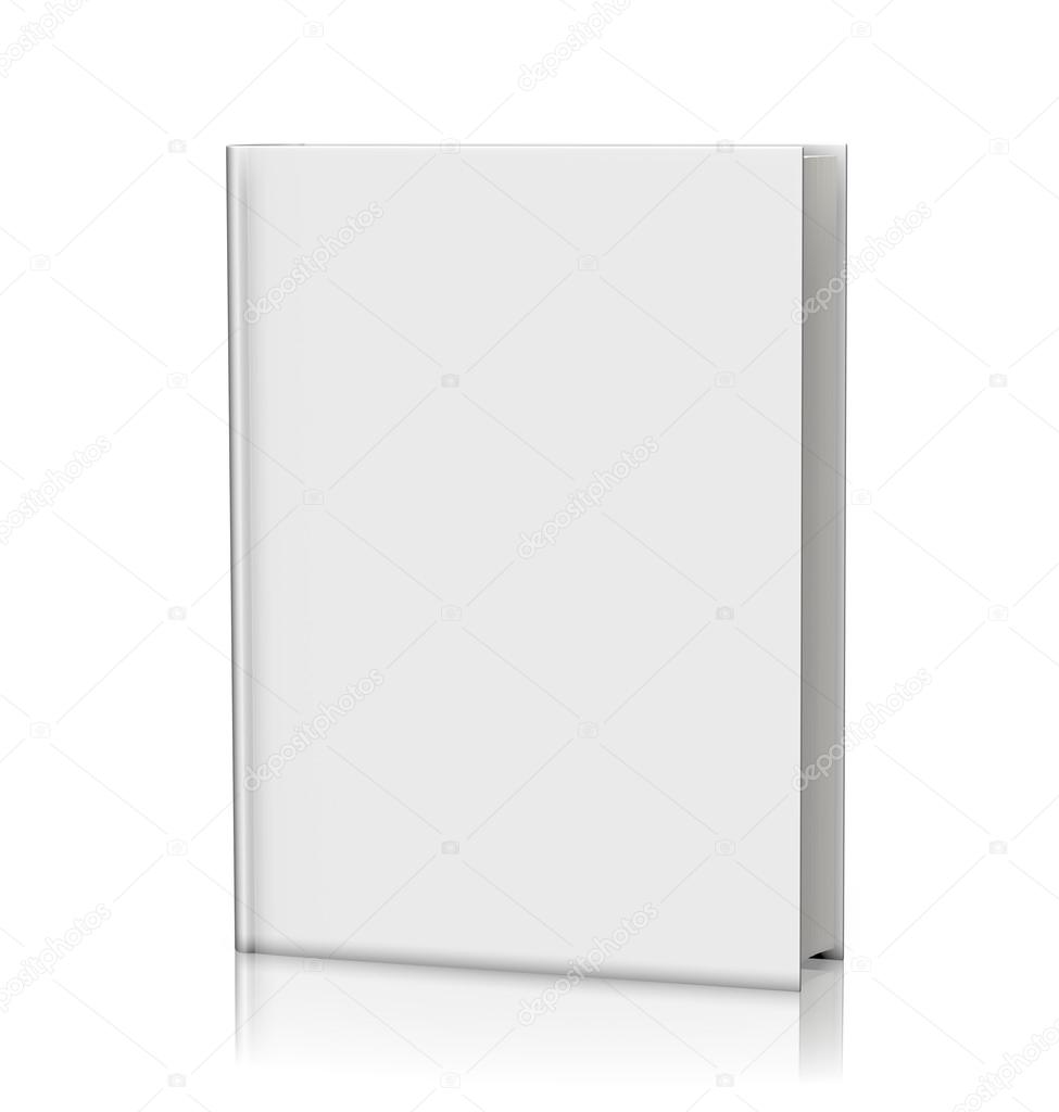 Blank white book hardcover