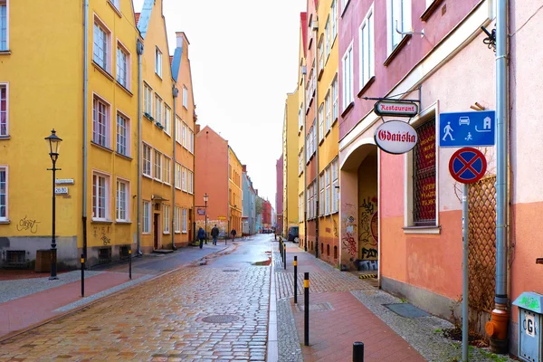 Ulicach historycznego centrum. Gdańsk — Zdjęcie stockowe