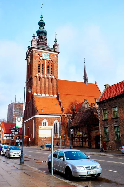 Gatorna i historiska centrum. Gdansk — Stockfoto