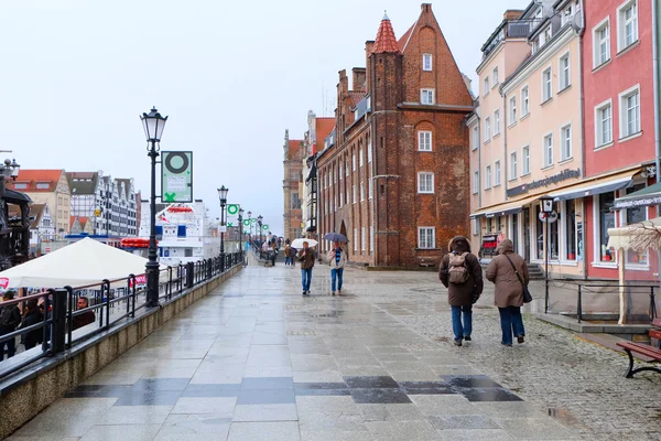 Ulice historického centra. Gdaňsk — Stock fotografie