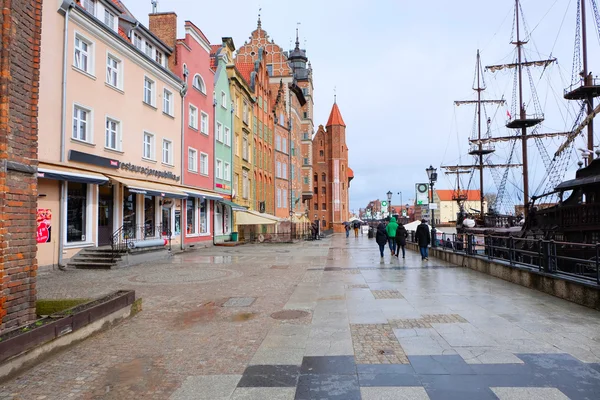 Ulicach historycznego centrum. Gdańsk — Zdjęcie stockowe