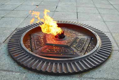 Eternal fire in memory of victims in the WW II. Kaliningrad