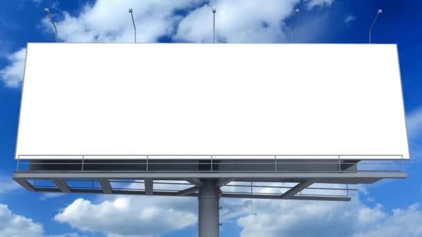 Billboard en blanco — Vídeos de Stock