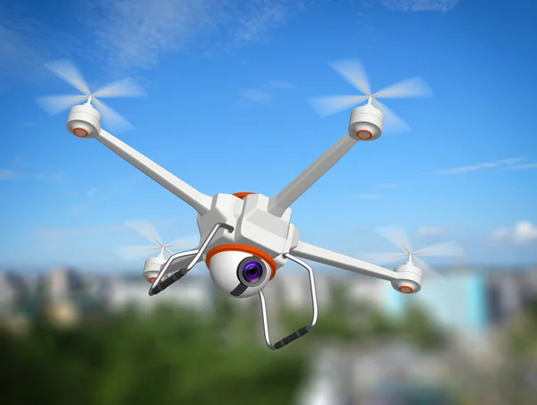 Quadrocopter with the camera — Stock Photo, Image