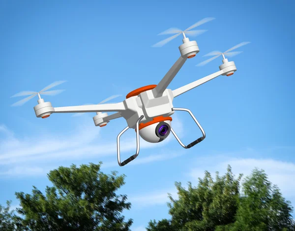 Quadrocopter with the camera — Stock Photo, Image