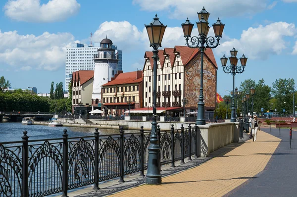 Embankment of the Fishing Village. Kaliningrado — Foto de Stock