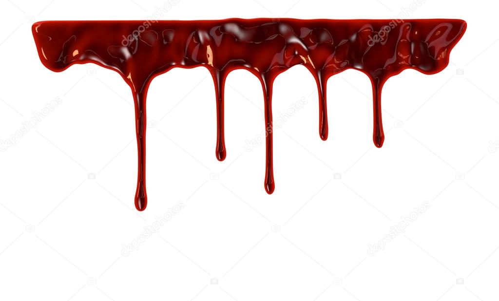 Blood dripping down