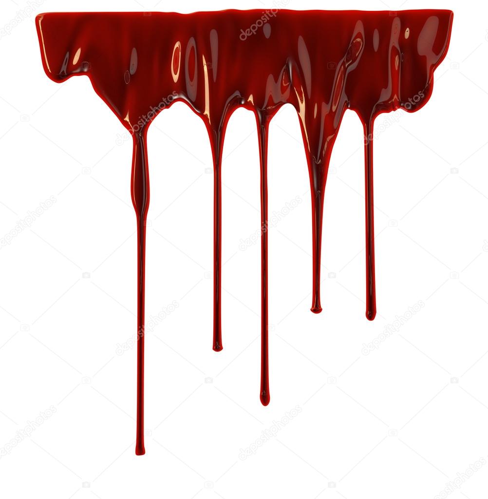 Blood dripping down