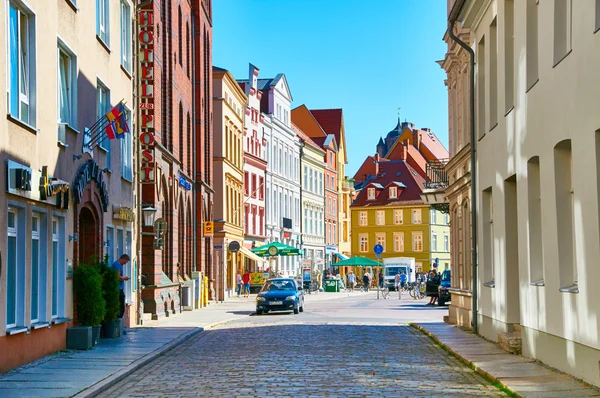 Tarihi merkezi sokaklarında. Stralsund