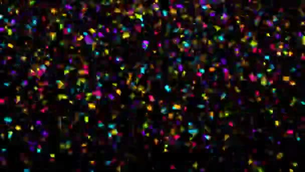 Confettis colorés tombant — Video