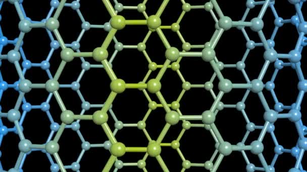 Модель нанотрубки — стокове відео