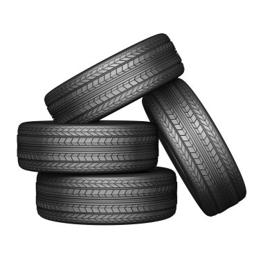 Araba lastiği beyaz arkaplanda izole edildi