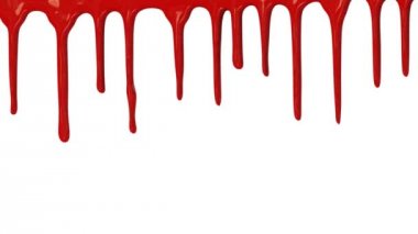 kırmızı boya damlama