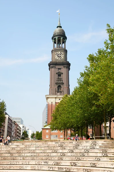 Kościół w St. Michael's w Hamburgu. Niemcy — Zdjęcie stockowe