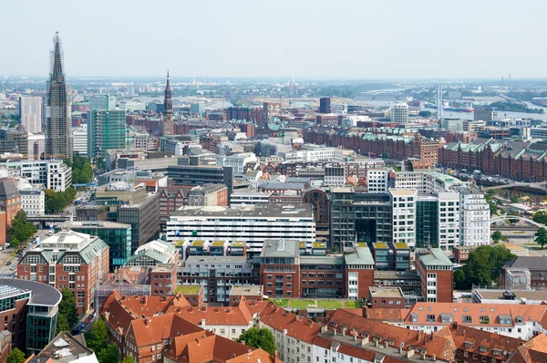 Letecký pohled na Hamburk. Německo — Stock fotografie