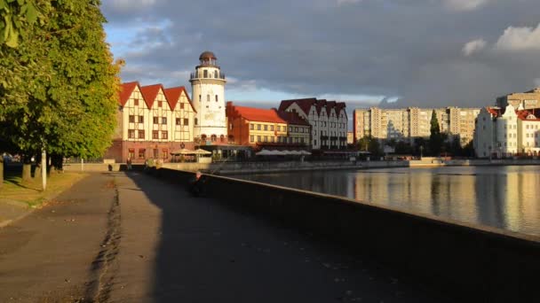 Etnográfico e centro de comércio. Kaliningrado — Vídeo de Stock