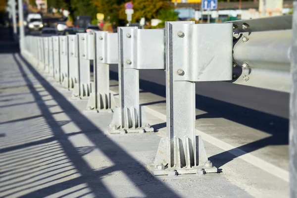 Anodized safety steel barrier — Stock Photo, Image