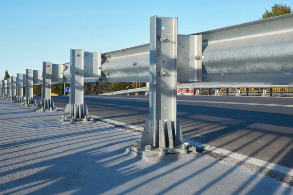 Anodized safety steel barrier — Stock Photo, Image