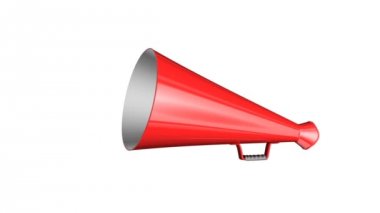 Kırmızı megafon animasyon