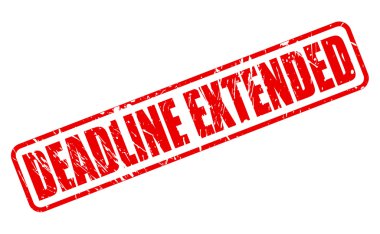 DEADLINE EXTENDED red stamp text clipart