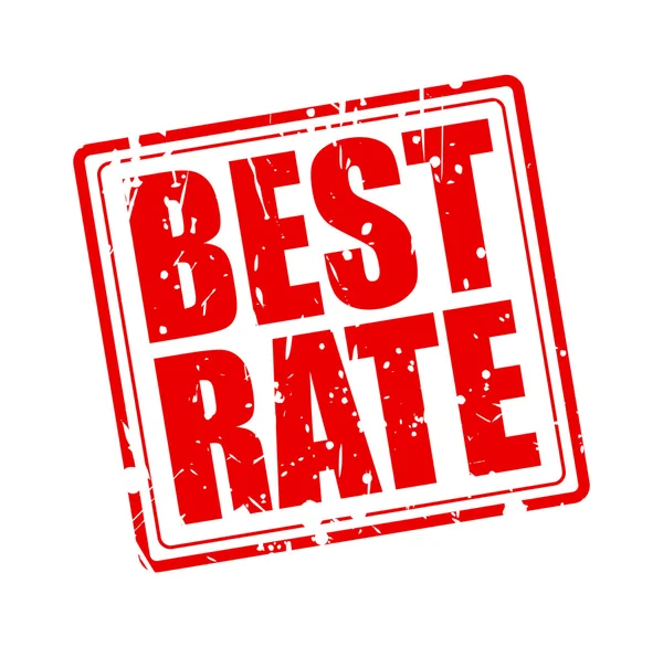Melhor taxa de texto selo vermelho — Vetor de Stock