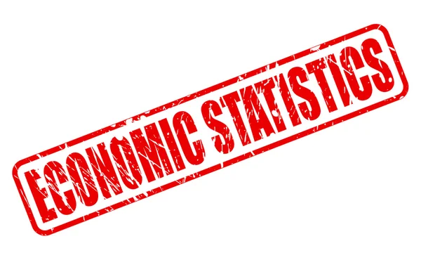 STATISTICI ECONOMICE text de marcă roșie — Vector de stoc