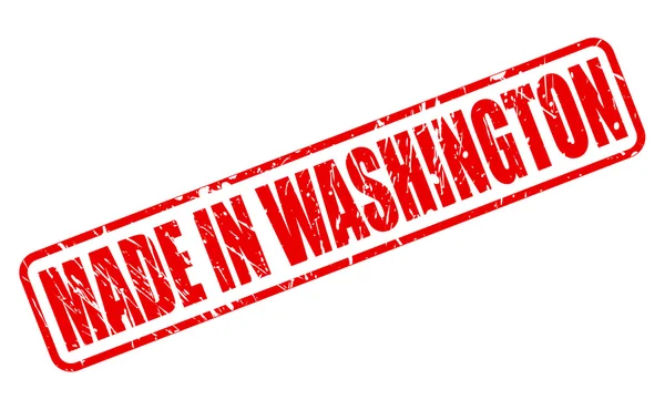 Washington kırmızı damga metni içinde yapılan — Stok Vektör