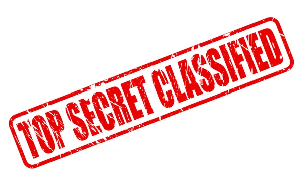 Top Secret sekretessbelagda röd stämpel Text — Stock vektor