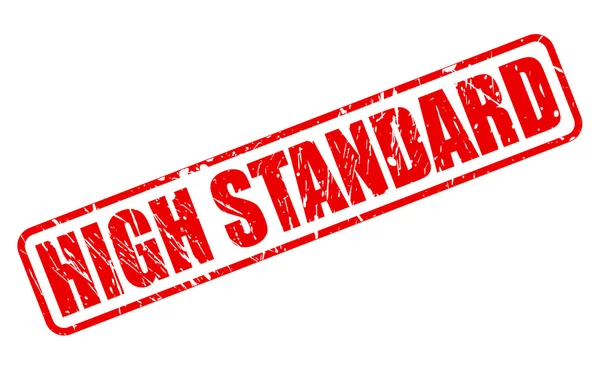 Wysoki Standard czerwony znaczek tekst — Wektor stockowy