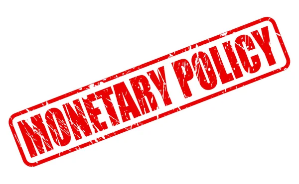 MONETARY POLICY red stamp text — Stock Vector