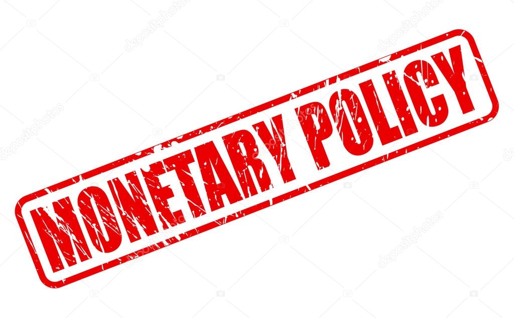 MONETARY POLICY red stamp text