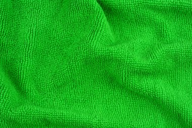 Yeşil mikrofiber kumaş doku