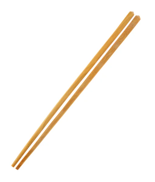 Wood chopsticks on a white — Stok fotoğraf