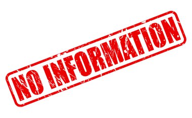 Hiçbir bilgi kırmızı damga metni