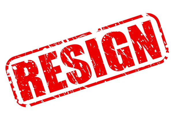 RESIGN RED STAMP TEXT — Stock Vector