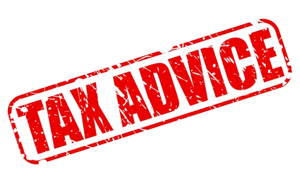 TAX ADVICE texto sello rojo — Vector de stock