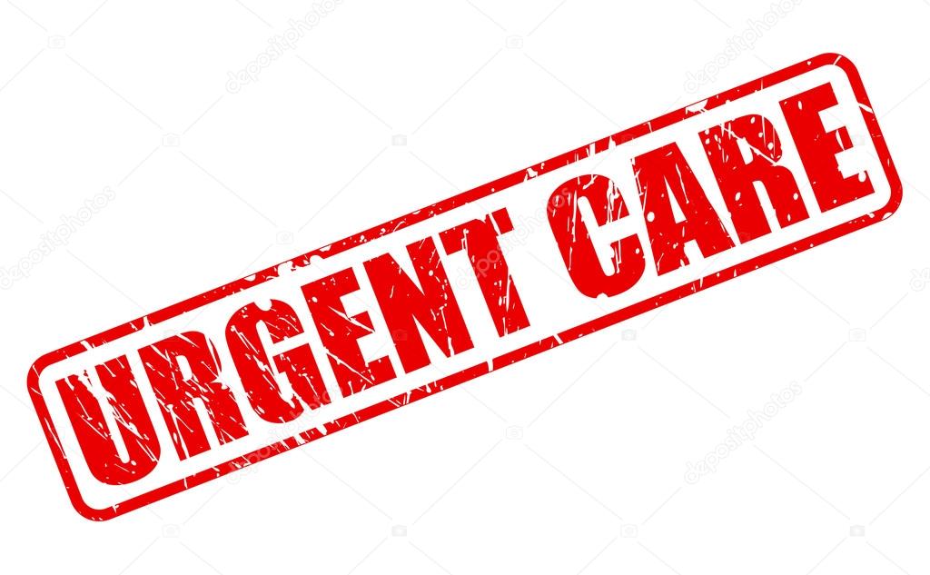 URGENT CARE red stamp text