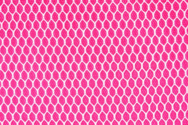 Biała siatka na różowy tkanina tekstura — Zdjęcie stockowe