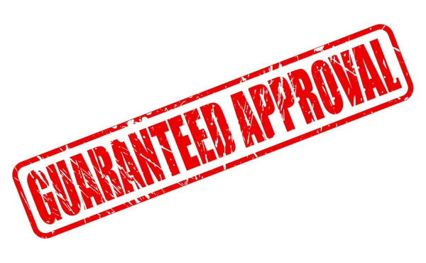 GUARANTEED APPROVAL RED STAMP TEXT — Stock Vector