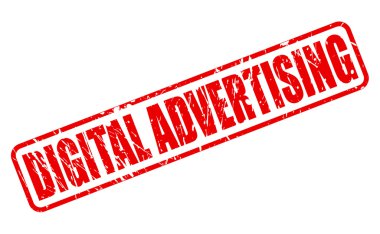 Dijital reklam kırmızı damga metni