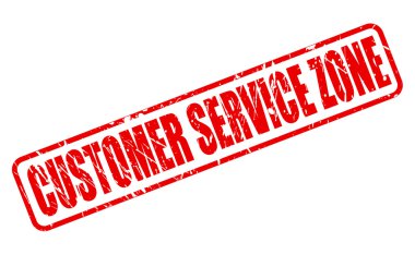 Müşteri hizmet bölgesi kırmızı damga metni