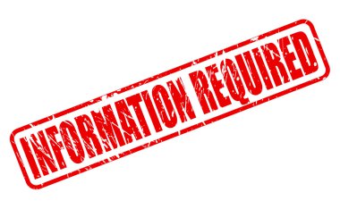 Gerekli bilgileri kırmızı damga metni