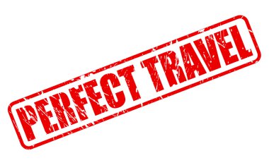 Mükemmel seyahat kırmızı damga metni