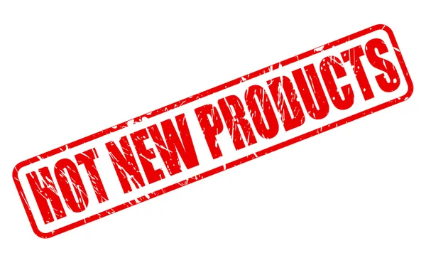 新しい製品のホット赤いスタンプ テキスト — ストックベクタ