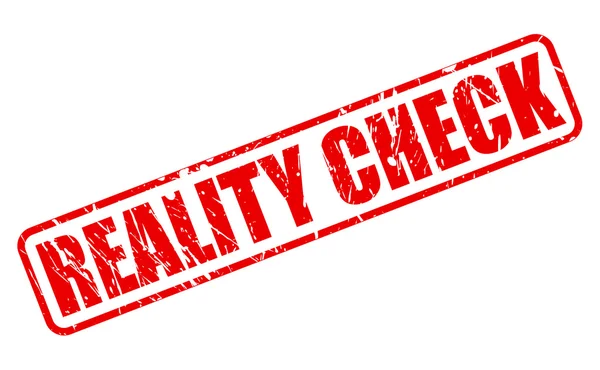 REALITY CHECK texto del sello rojo — Vector de stock