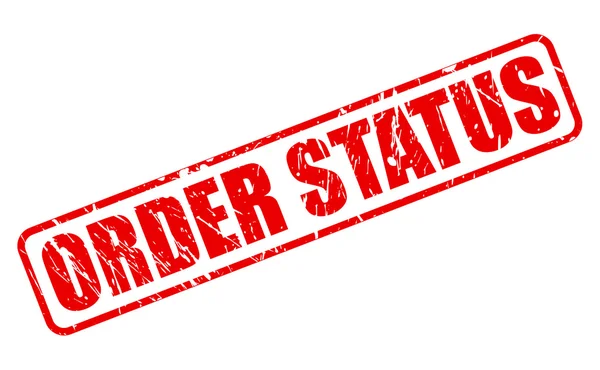 ORDER STATUS RED STAMP TEXT — Stock Vector