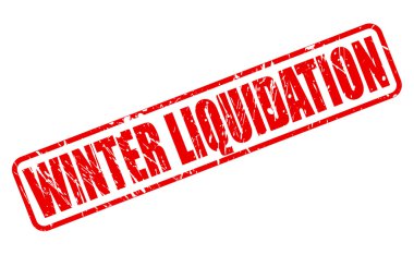 WINTER LIQUIDATION RED STAMP TEXT clipart