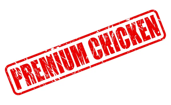 Premium Chicken Red Stempel Text — Stockvektor