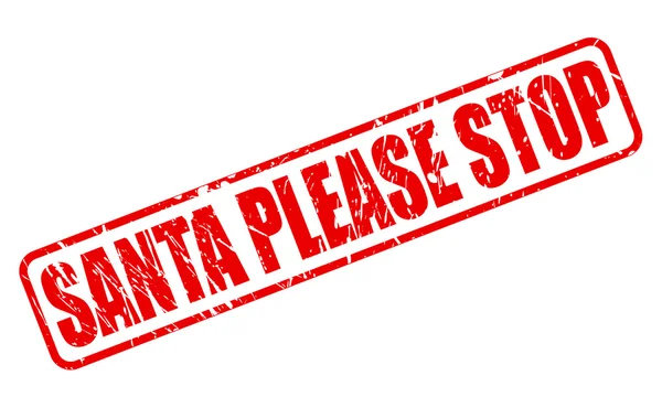 Santa snälla sluta röd stämpel Text — Stock vektor